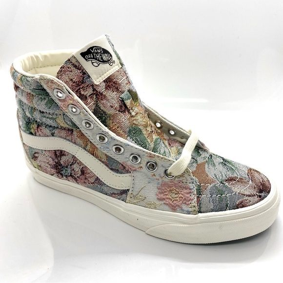 Vans Sk8-Hi Tapestry Vintage Metallic Floral High Top Sneakers 5.5